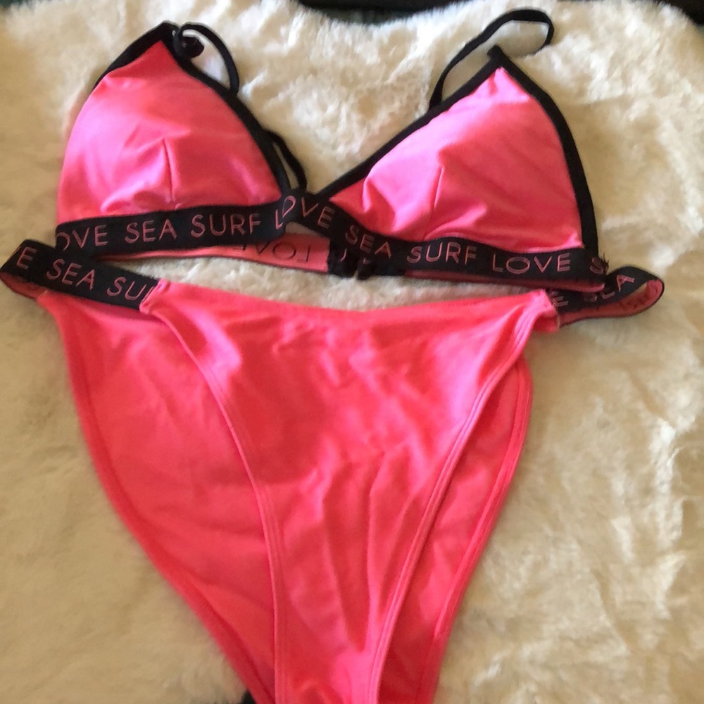 Pink & Black Bikini Forever 21